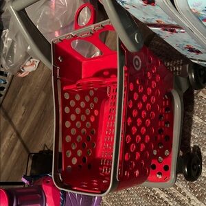 Target Red and Gray Toy Shopping Cart